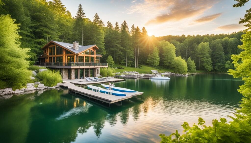 airbnb lakefront property